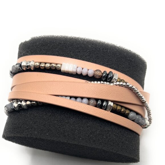 Yves Wrap Stella & Dot Tan Bracelet - B416 - Picture 1 of 3